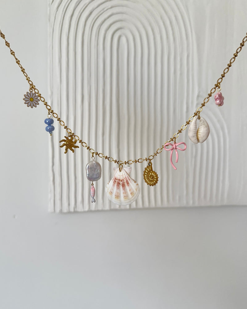 A Spring bow Charm Necklace