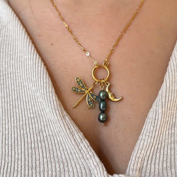 Dragon-Fly Charm Necklace