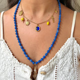 Gia blue Chalcedony Necklace