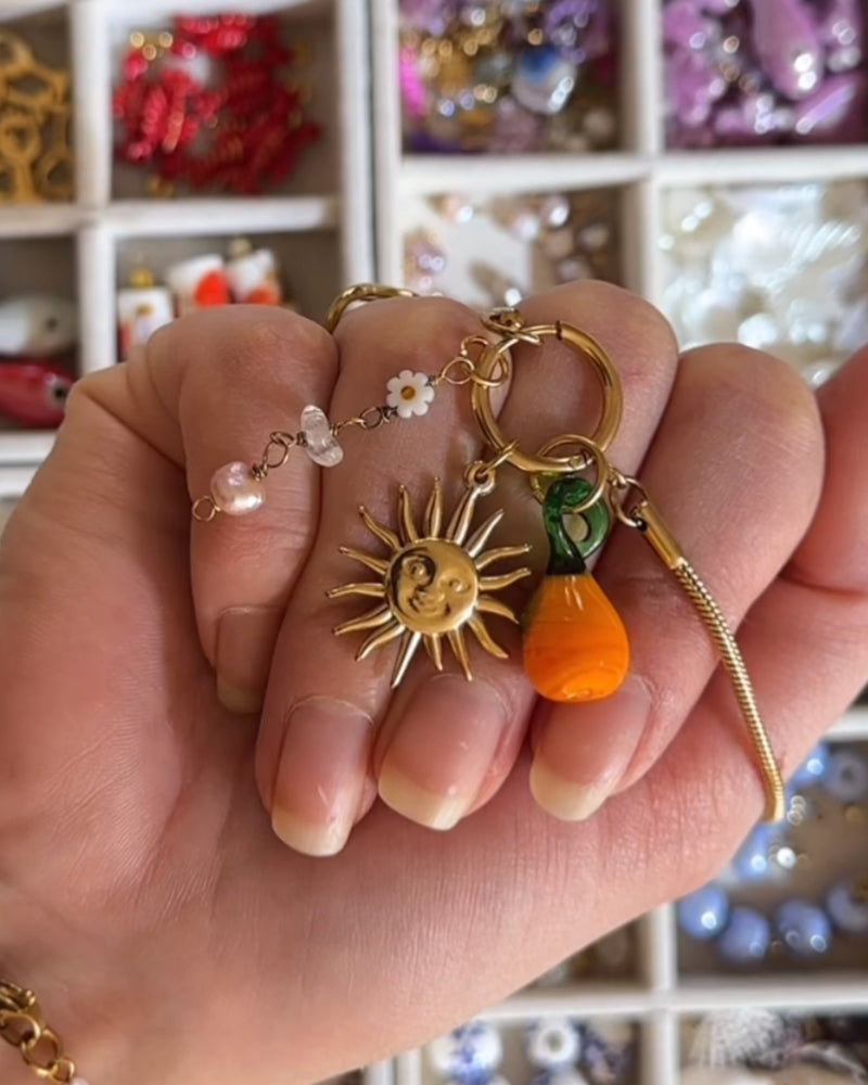 Sun Charm Trio Necklace