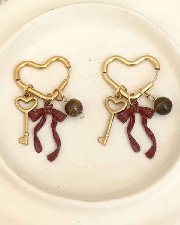Heart Charm Earrings