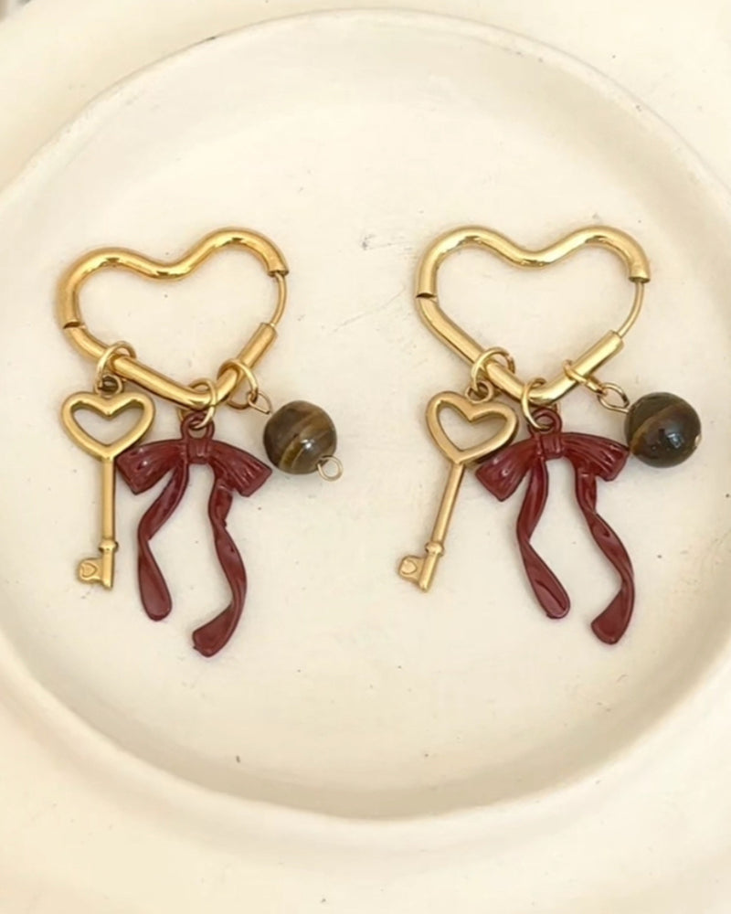 Heart Charm Earrings