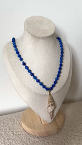 Gia blue Chalcedony Necklace